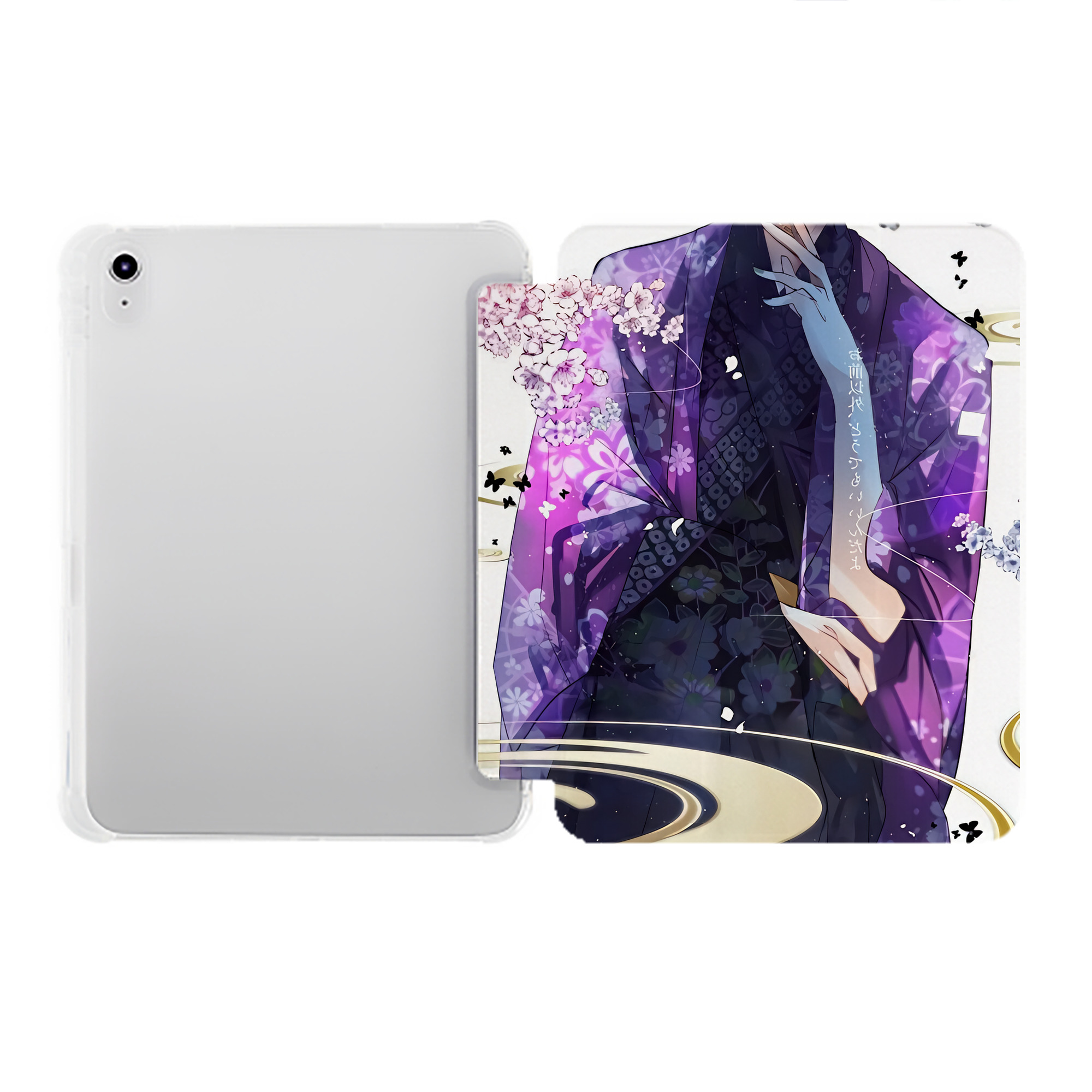 （画像用） 刀剣乱舞 Touken Ranbu IPad ケース ペン収納付き 三つ折りスタンド PUレザー×シリコン 対応機種9.5/10.5/10.9インチ